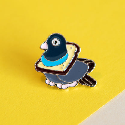 Pigeon Enamel Pin with Custom Backing Card - Stylish Hard Enamel Lapel Badge