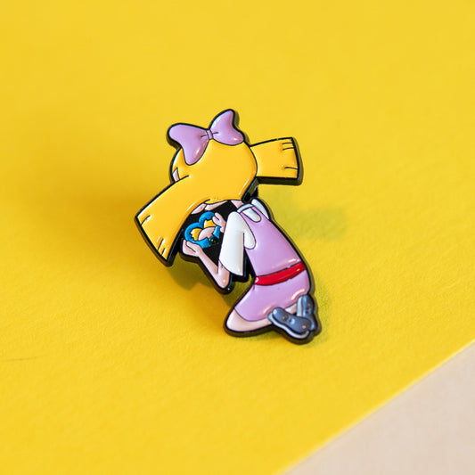 Helga Pataki Secret Love Enamel Pin - Hey Arnold Comic Cute Pin for Jackets and Bags