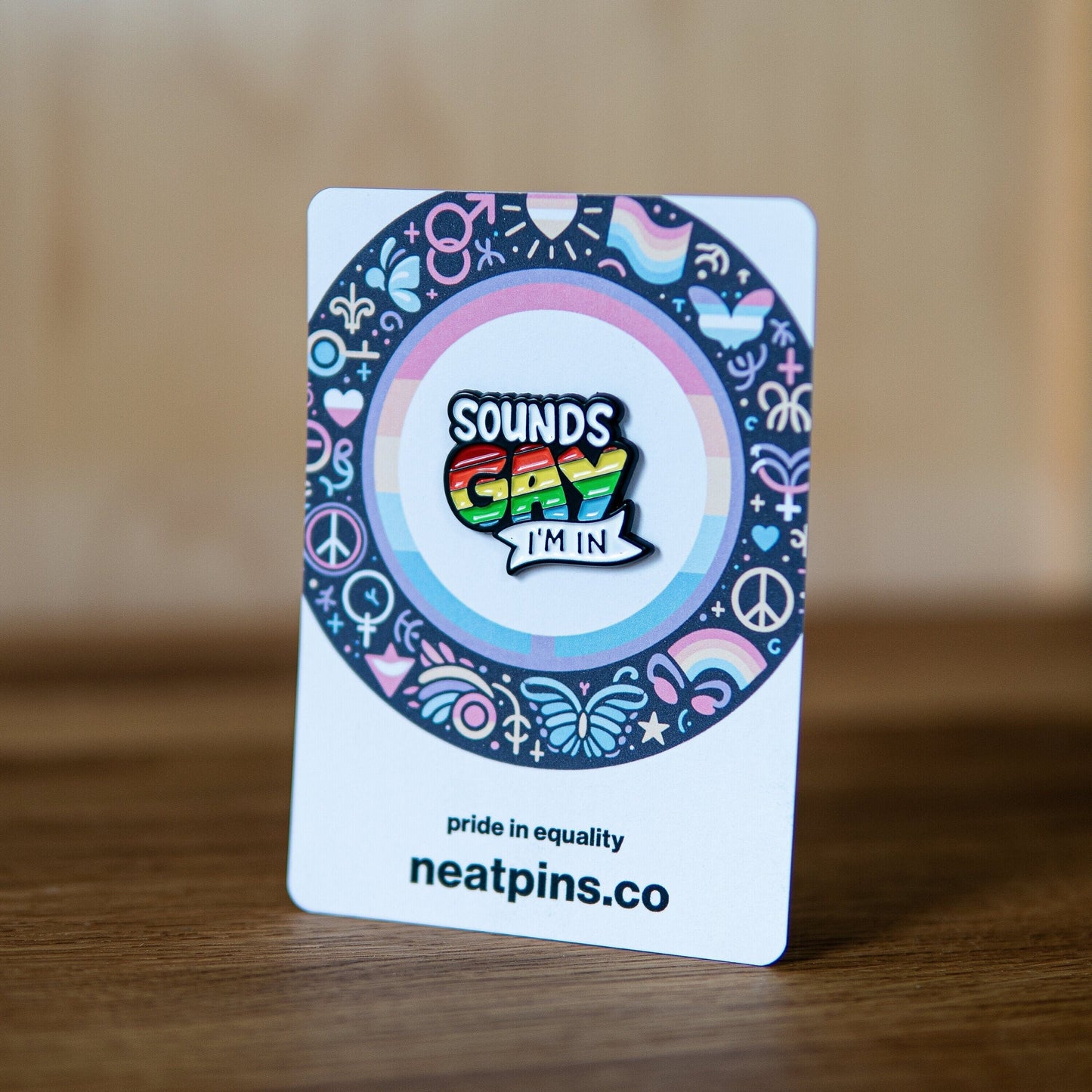Pride Rainbow Enamel Pin - LGBTQ Support Badge
